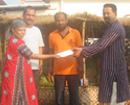 Udupi: Social activist contributes for medication of cancer victim at Shirva